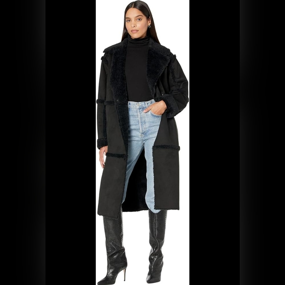 Zara mustang Shearling reverserble coat